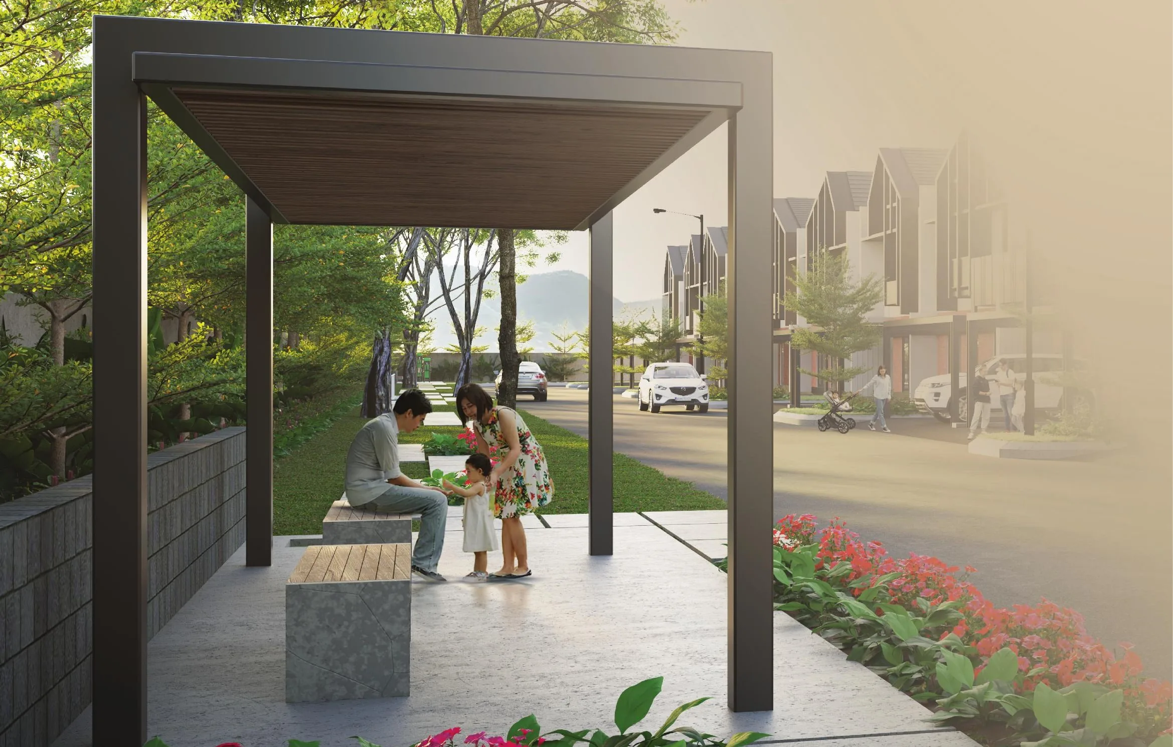 Landscape taman pergola Genova