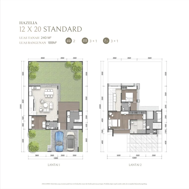 Hazelia 12×20 Standard — Floorplan