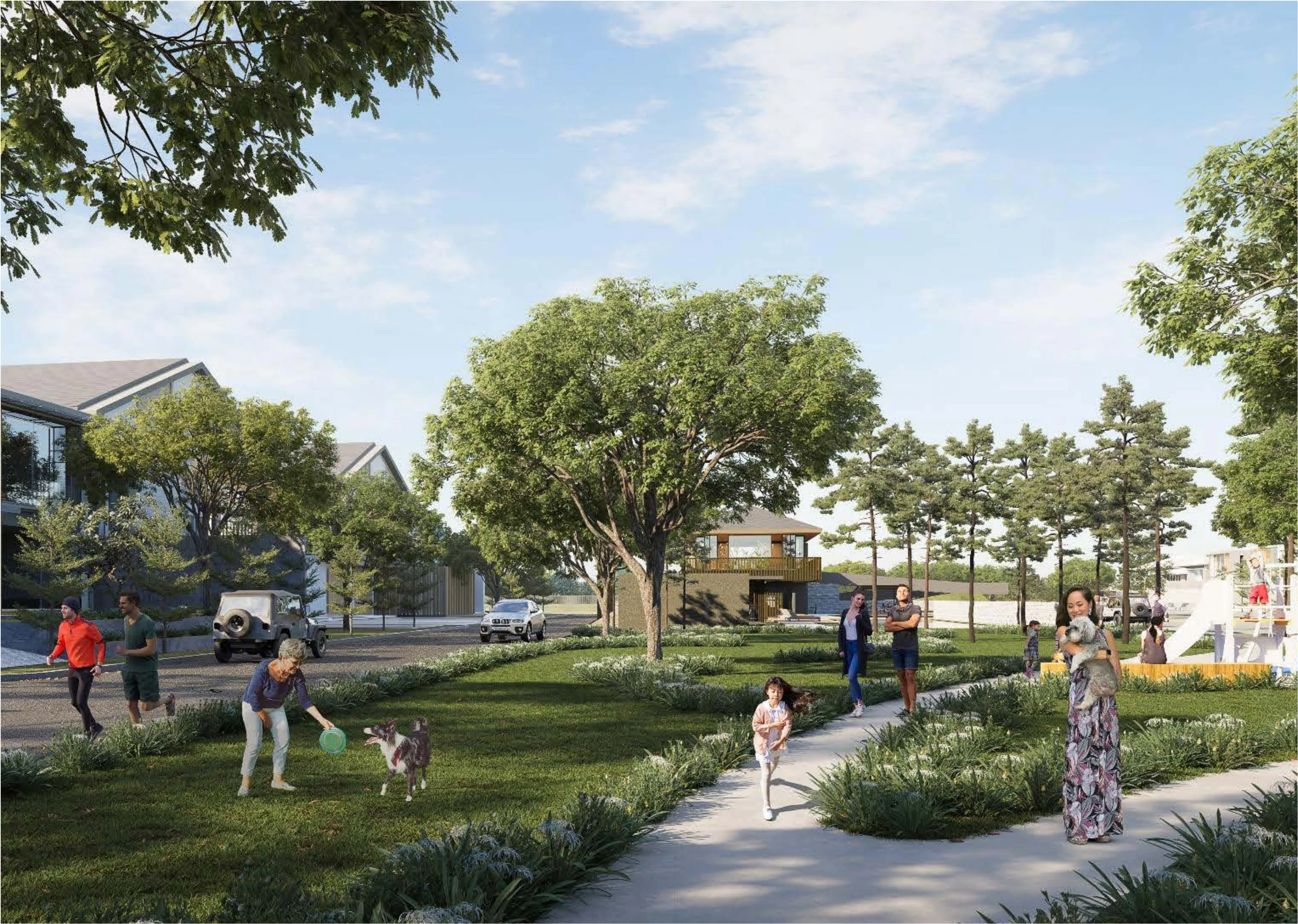 Xandari — streetscape & green corridor