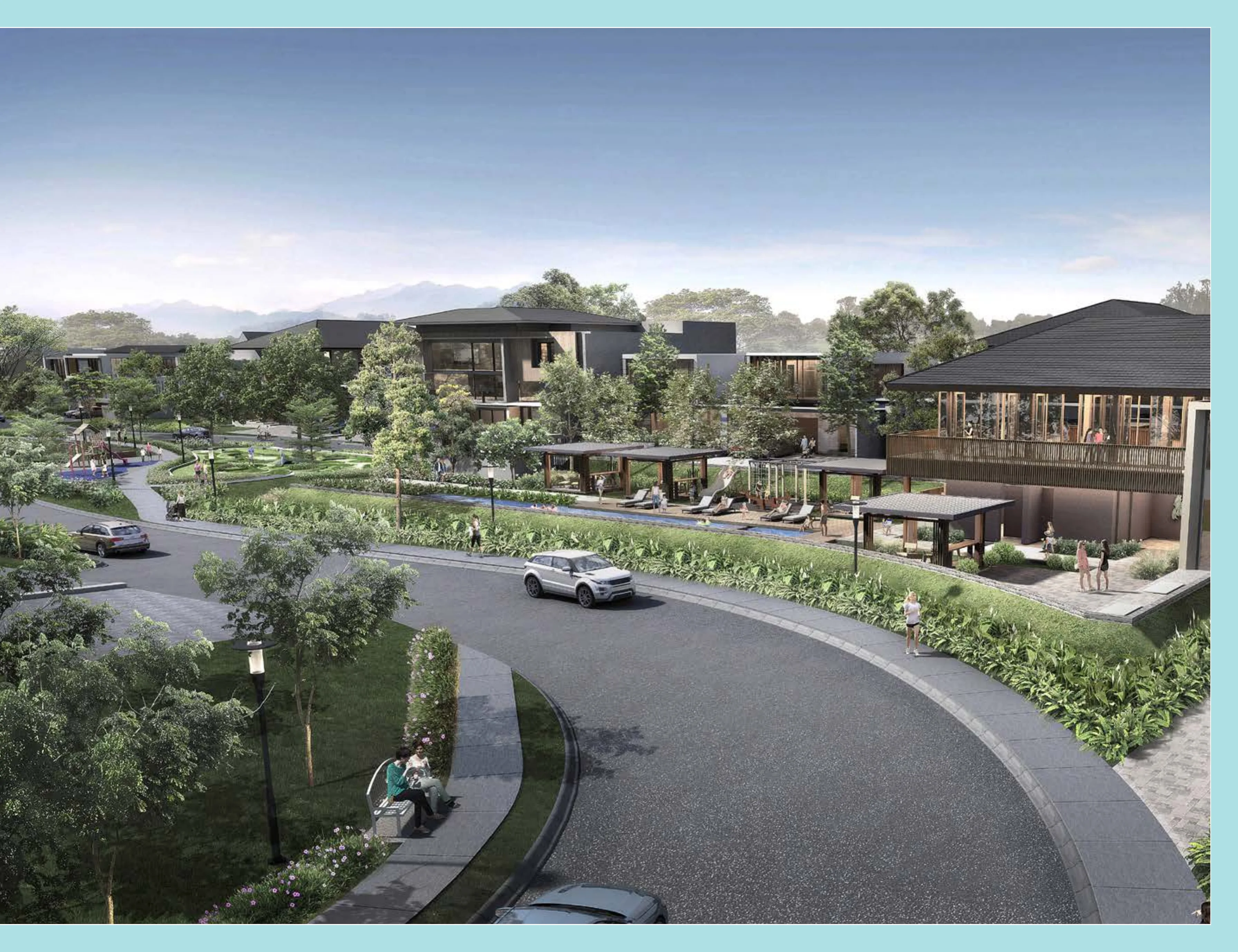 Aerial landscape kawasan Xandari